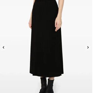 b+ab high-waisted midi skirt black